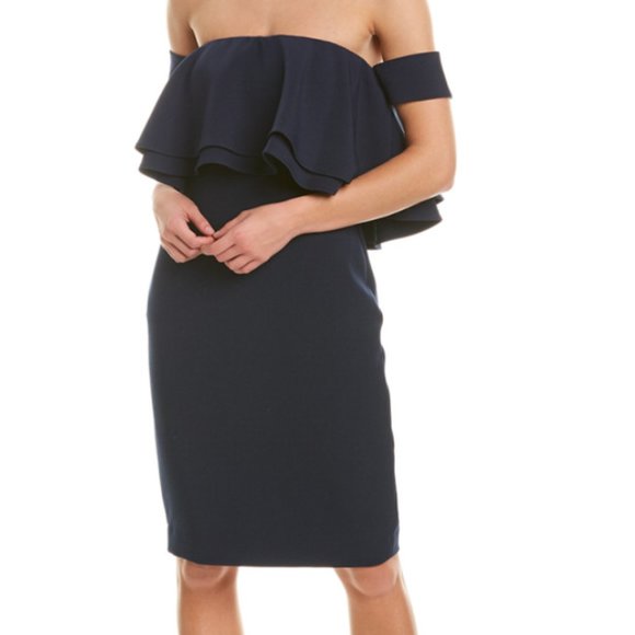 Badgley Mischka Off-Shoulder Dress - Picture 1 of 2